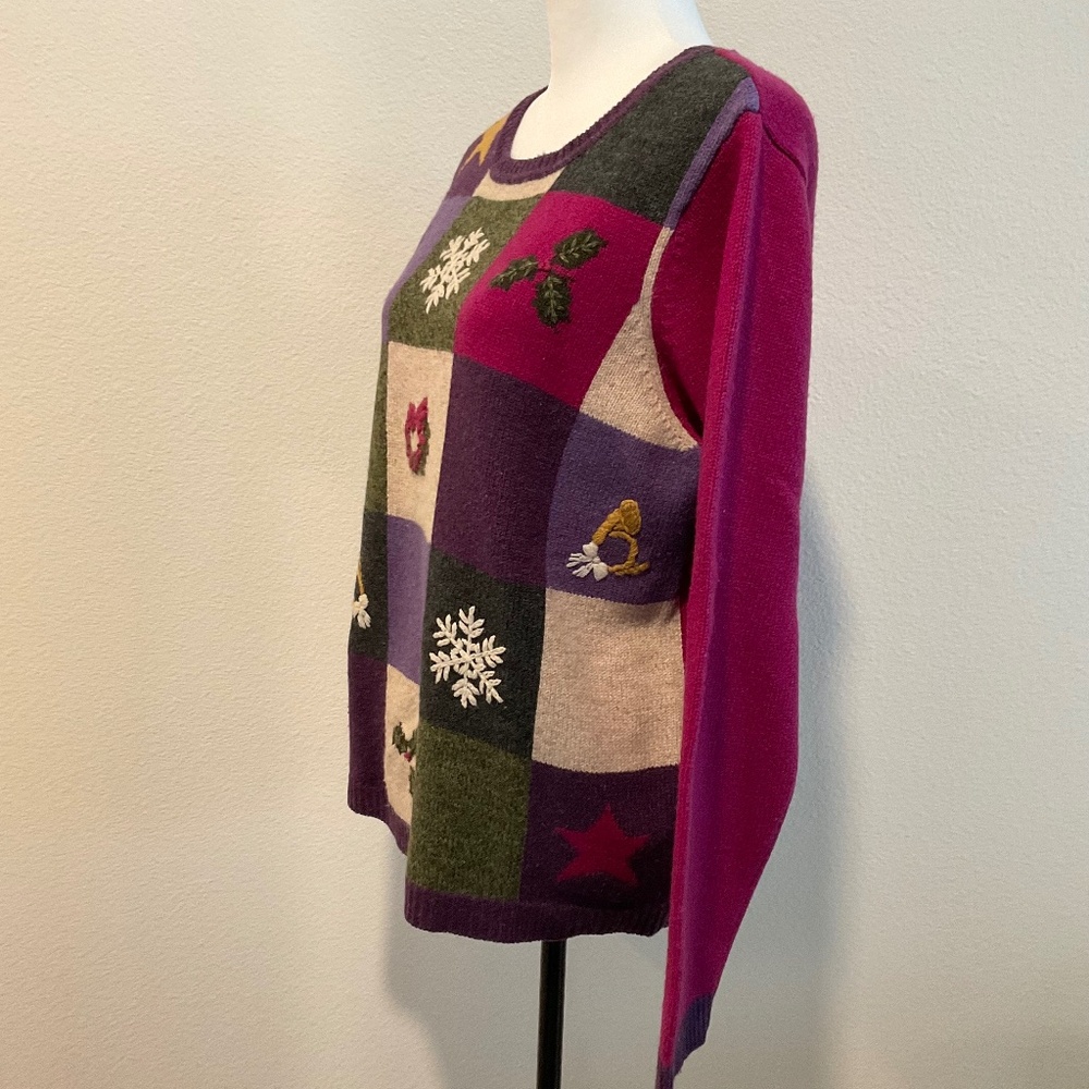 ORVIS Christmas Sweater Vintage 100% Wool Women’s Size Large - Picture 13 of 13